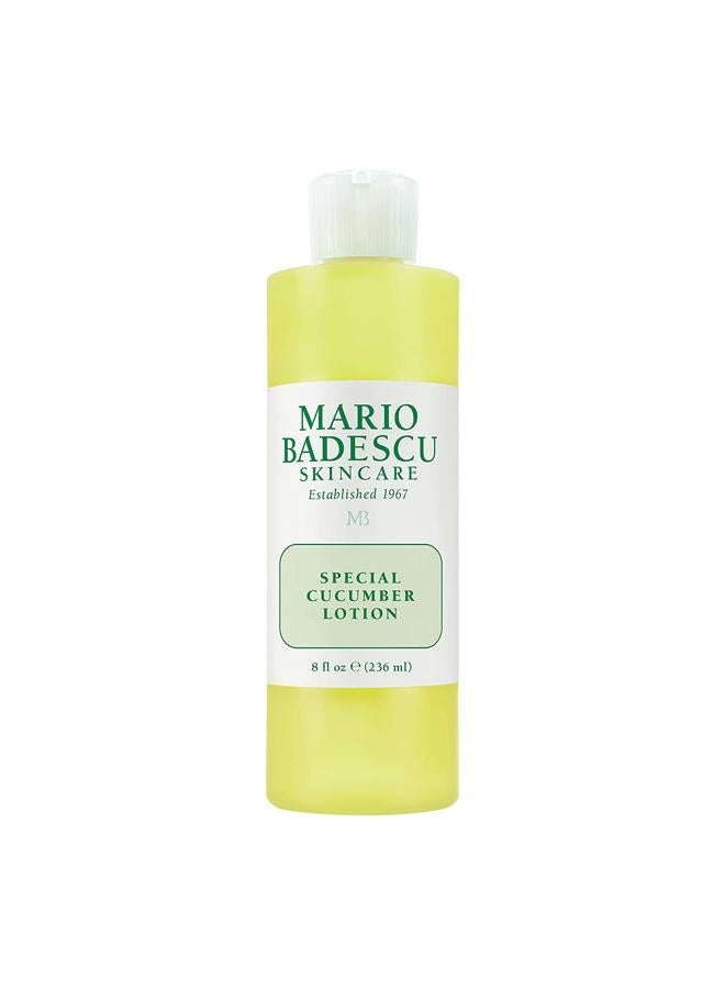 Special Cucumber Lotion | Non-Drying & Non-Irritating Facial Toner for Removing Excess Oil & Drying Up Breakouts | Revitalizing, Clarifying Astringent for Face | 8 Fl. Oz.