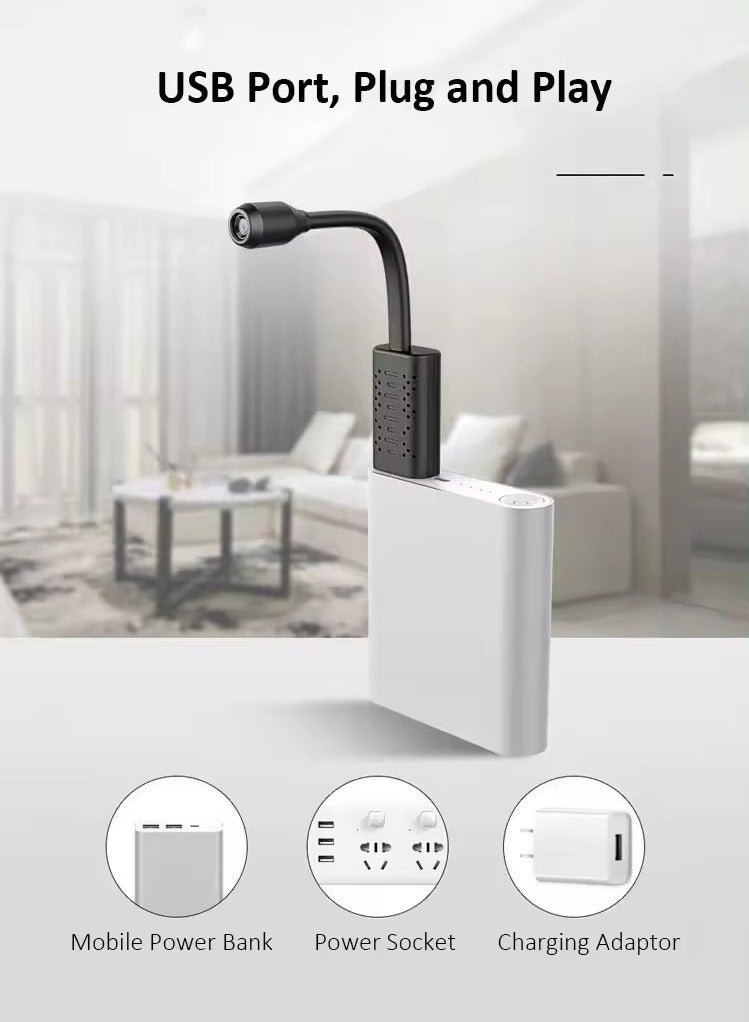 Generic Small WiFi Camera Wireless USB IP Nanny Camera with Night Vision AIl Human Motion Detection Cloud Storage Live Feed - Image 3