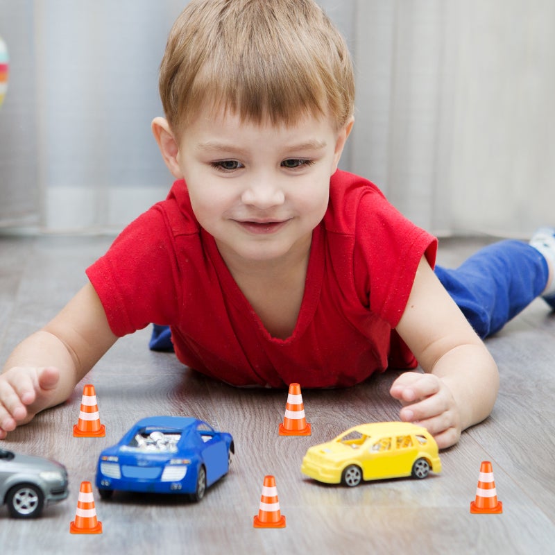 50Pcs Mini Traffic Cones Road Street Signs Toys Traffic Barricade Toys Construction Traffic Sign Toys - Image 4