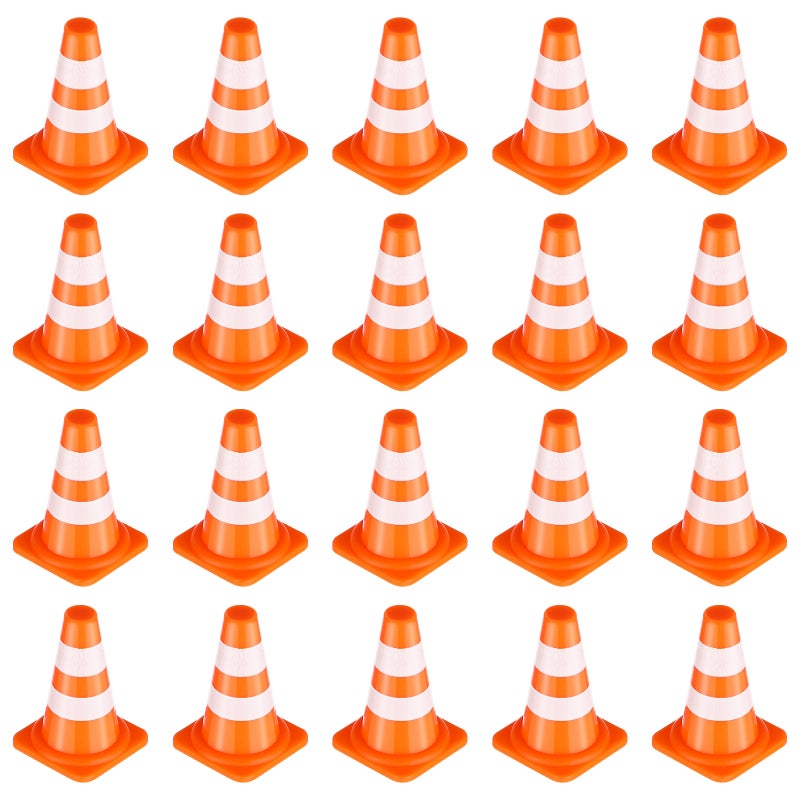 50Pcs Mini Traffic Cones Road Street Signs Toys Traffic Barricade Toys Construction Traffic Sign Toys - Image 1