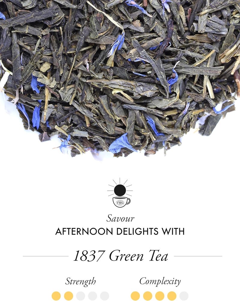 TWG Tea 1837 Green Tea Gift Set with Strawberry & Caramel - 15 Hand Sewn Cotton Teabags - Image 2
