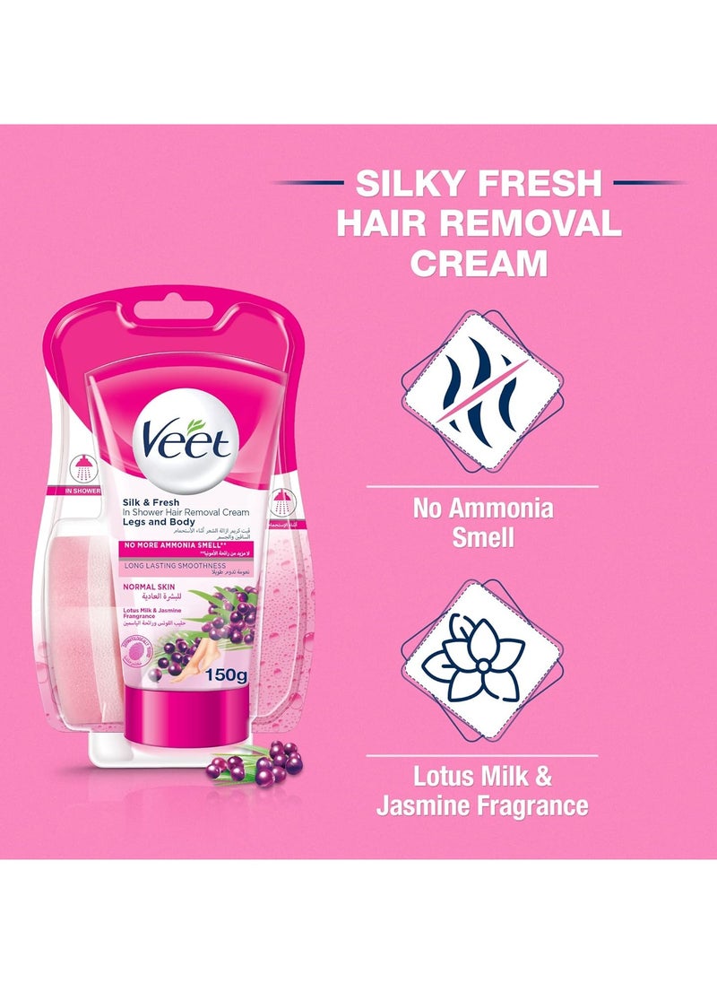 Veet - Silk and fresh In Shower Hair Removal Cream Body and Legs - Image 1