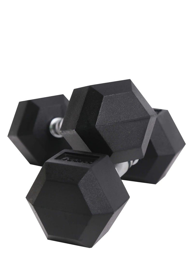 AXOX Hex Rubber Coated Dumbbell | 2.5 to 25 Kg | Pair - Image 4
