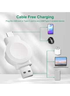 Generic Portable Apple Watch Charger, Charger for Apple Watch 2 in 1 Portable Magnetic Wireless USB and Type-C Charger Cordless Travel Charger Quick Charge for iWatch Ultra Series  - Image 4