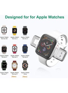 Generic Portable Apple Watch Charger, Charger for Apple Watch 2 in 1 Portable Magnetic Wireless USB and Type-C Charger Cordless Travel Charger Quick Charge for iWatch Ultra Series  - Image 5