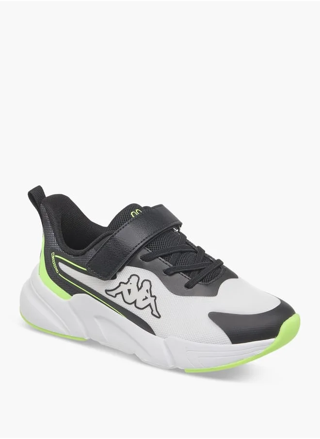 Kappa Boys' Logo Print Sports Shoes With Hook And Loop Closure