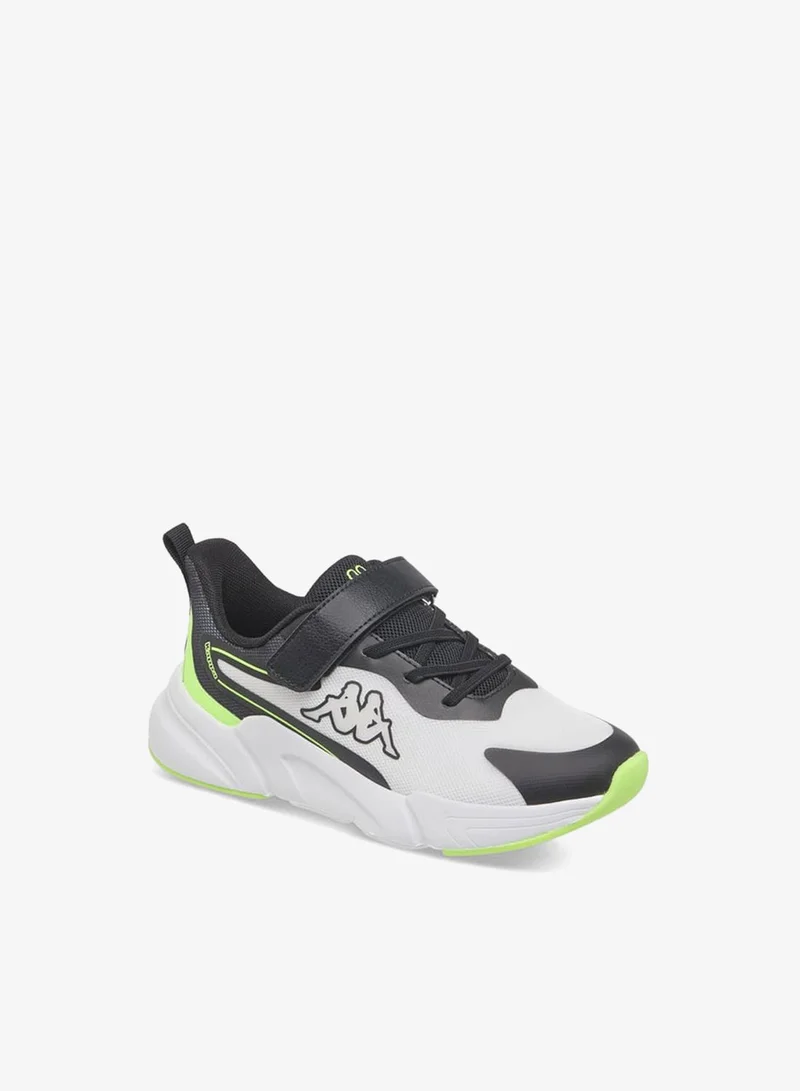 Kappa Boys' Logo Print Sports Shoes With Hook And Loop Closure