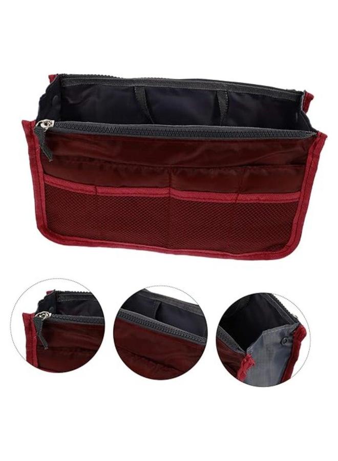 Women Tote Bag Organizer Insert, Travel Compartment Bag, Felt Zipper Organizer, Handbag Purse, Large Liner Tidy with 13 Pockets  - Image 1