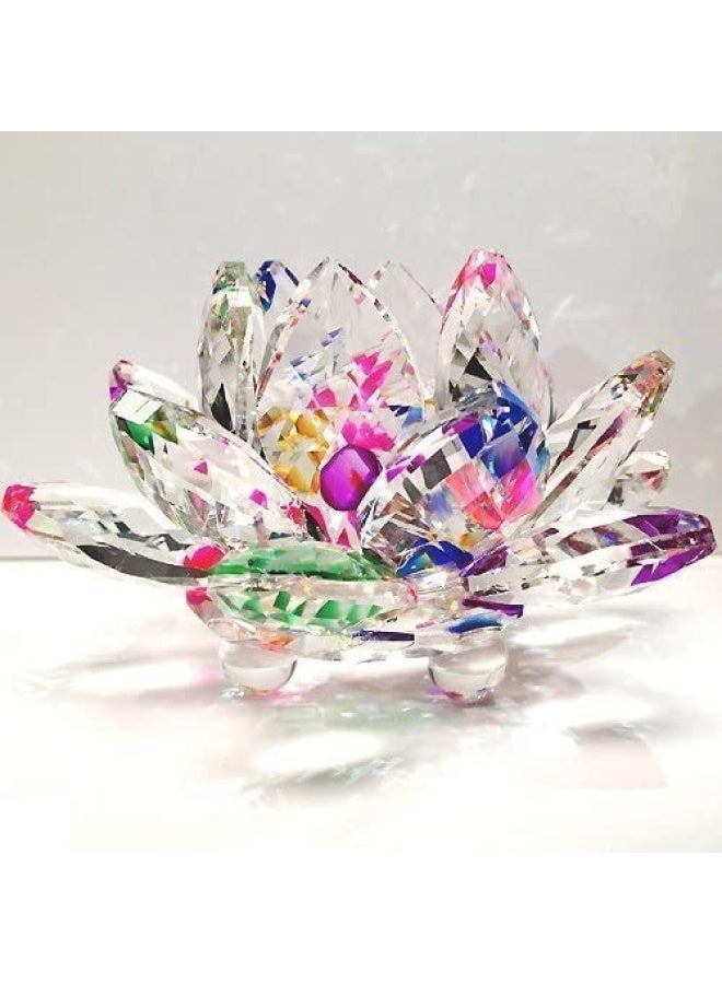 Amlong Crystal Amlong Crystal 3 inch Sparkle Crystal Lotus Flower Feng Shui Home Decor with Gift Box  - Image 2