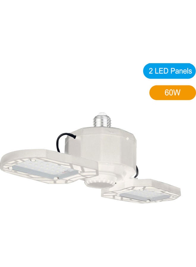 Loquat 60 Led Garage Lights Deformable Folding Adjustable Ceiling Lamp White 16.5 x 11.5 x 14.5centimeter - Image 1