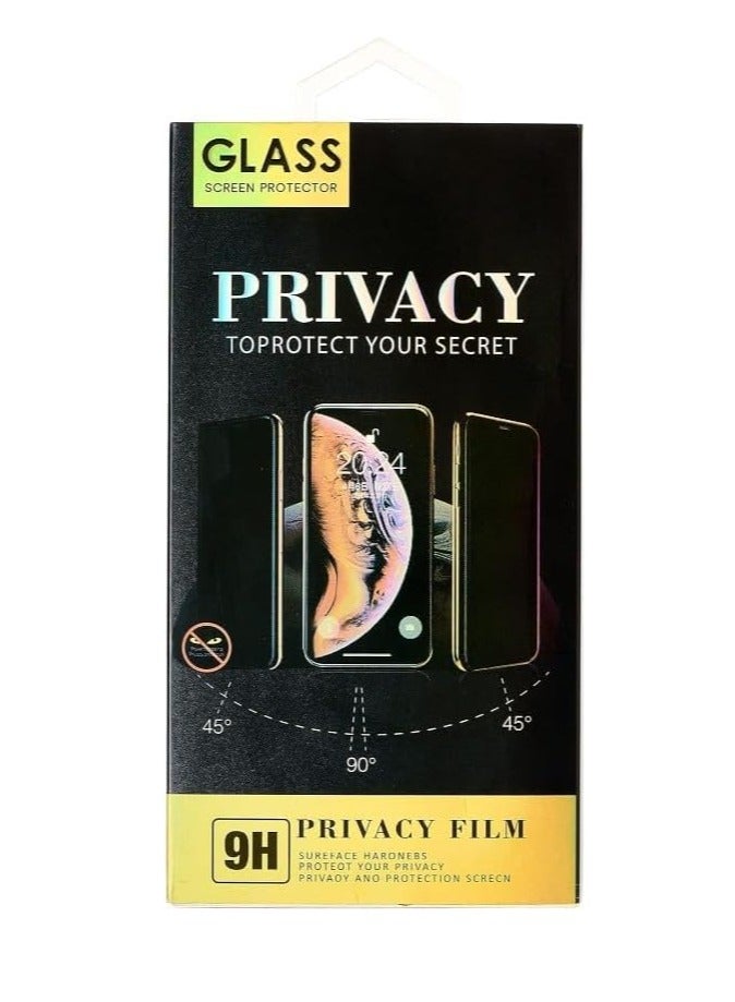 iPhone 12 Pro Max Privacy Screen Protector - 5D Temppered Glass Full Coverage Privacy Screen Protector Compatible For iPhone 12 Pro Max - Black