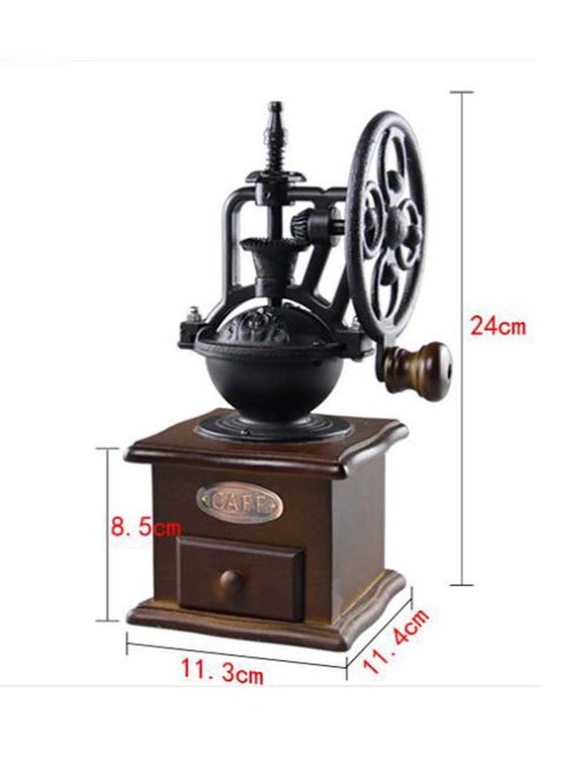 coffee machines Vintage Coffee Grinder Hand Coffee Bean Grinder Ferris Wheel Portable Manual Coffee Machine Grinder 11.311.424cm ( Black) - Image 3