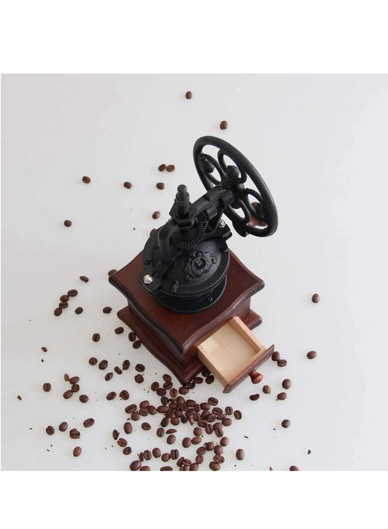 coffee machines Vintage Coffee Grinder Hand Coffee Bean Grinder Ferris Wheel Portable Manual Coffee Machine Grinder 11.311.424cm ( Black) - Image 4