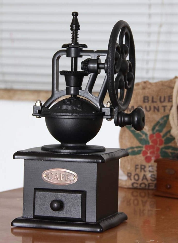coffee machines Vintage Coffee Grinder Hand Coffee Bean Grinder Ferris Wheel Portable Manual Coffee Machine Grinder 11.311.424cm ( Black) - Image 2