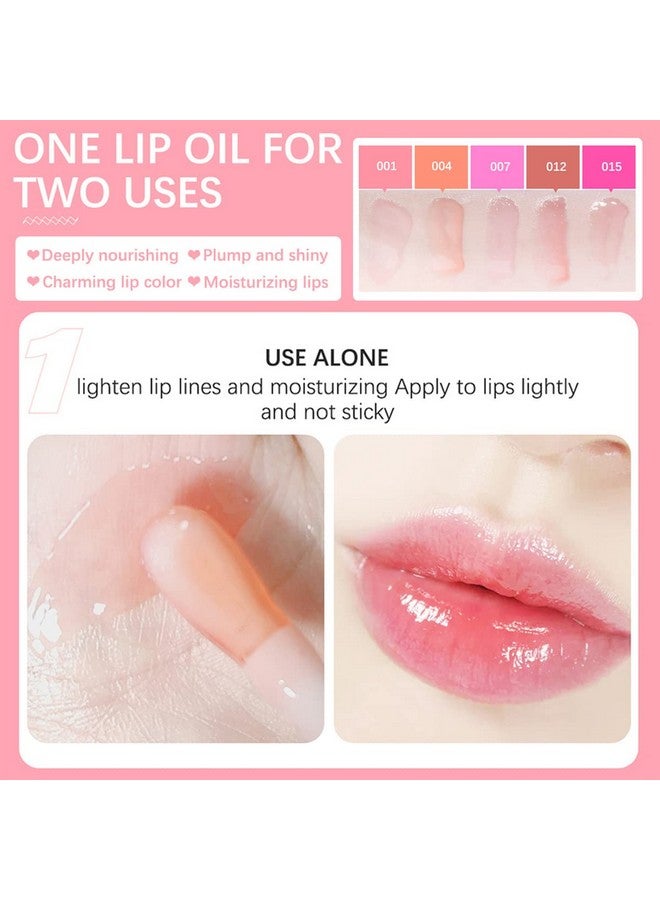 Alisesun 2 Set Lip Oil Hydrating Tinted Lip Balm, Plump Lip Gloss Lip Care Transparent Toot Lip Oil Tinted, Fresh Texture & Non-sticky, Nourishing Repairing Lightening Lip Lines Lip Care Products (Rosewood / Cherry) - Image 4