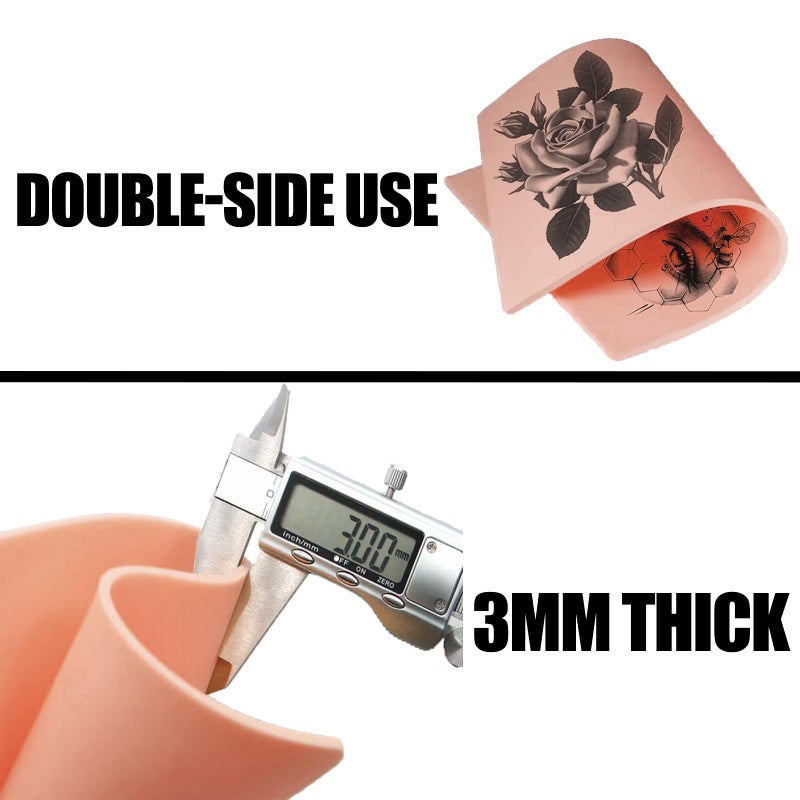 Beoncall 10pcs 3mm Tattoo Fake Skin Tattoo Practice Skin Thick 8x6'' Blank Supplies - Image 2