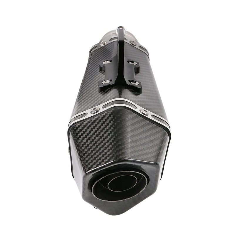 PACEWALKER 38-51mm Real Carbon Fiber Motorcycle Exhaust Muffler, Universal Motorbike Exhaust Muffler with Detachable DB Killer for Scooter, ATV, Street Bike, Yamaha, Suzuki (Real Carbon Fiber) - Image 5