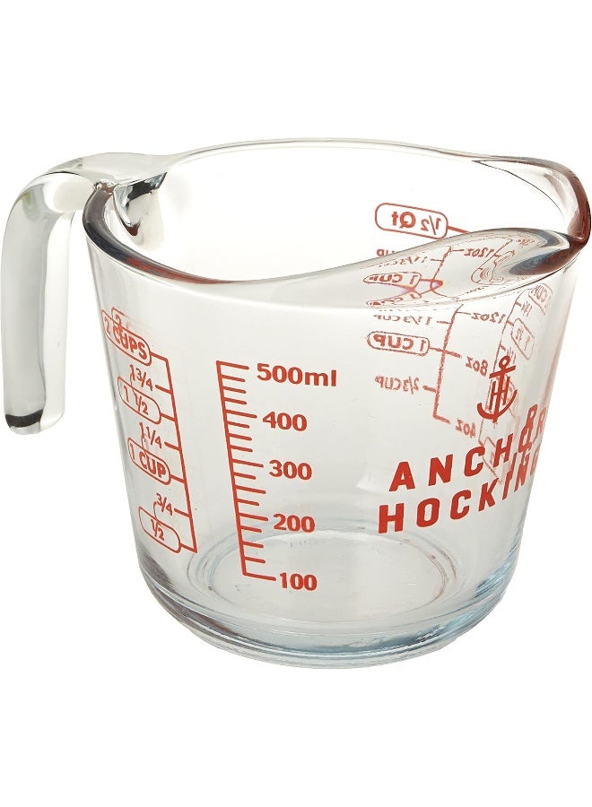 Anchor Hocking 16Oz Open Handle Measuring Cup With Red Description - Image 2