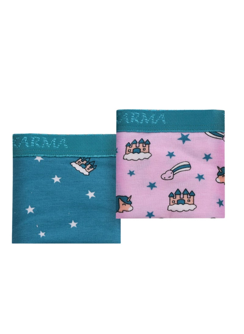 Karma Pack Of 4 Cotton Hot Short Underwear For Girls  - Image 2