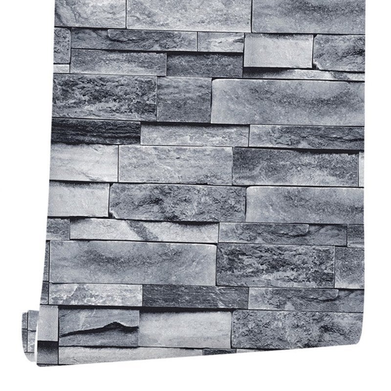 Self Adhesive Wallpaper: 6Mx45cm Premium Waterproof PVC - 3D Brick Peel And Stick Wallpaper For Home Room Diy Wall Decor, Clean Glossy Surfaces - Image 2