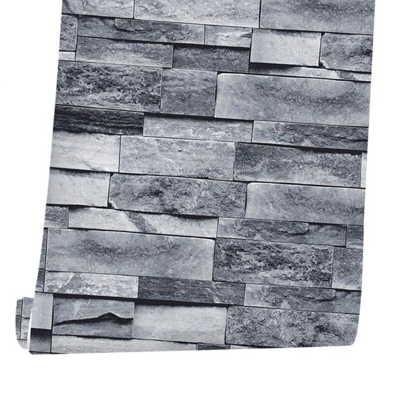 Self Adhesive Wallpaper: 6Mx45cm Premium Waterproof PVC - 3D Brick Peel And Stick Wallpaper For Home Room Diy Wall Decor, Clean Glossy Surfaces - Image 3