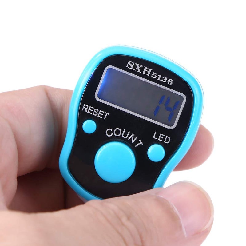 SADVIDHYA Adjustable Finger Ring 5 Digit Electronic Digital Hand Tally Counter with Luminous LED Light Useful for Various Counting Purposes - (Random Color) (1) - Image 4