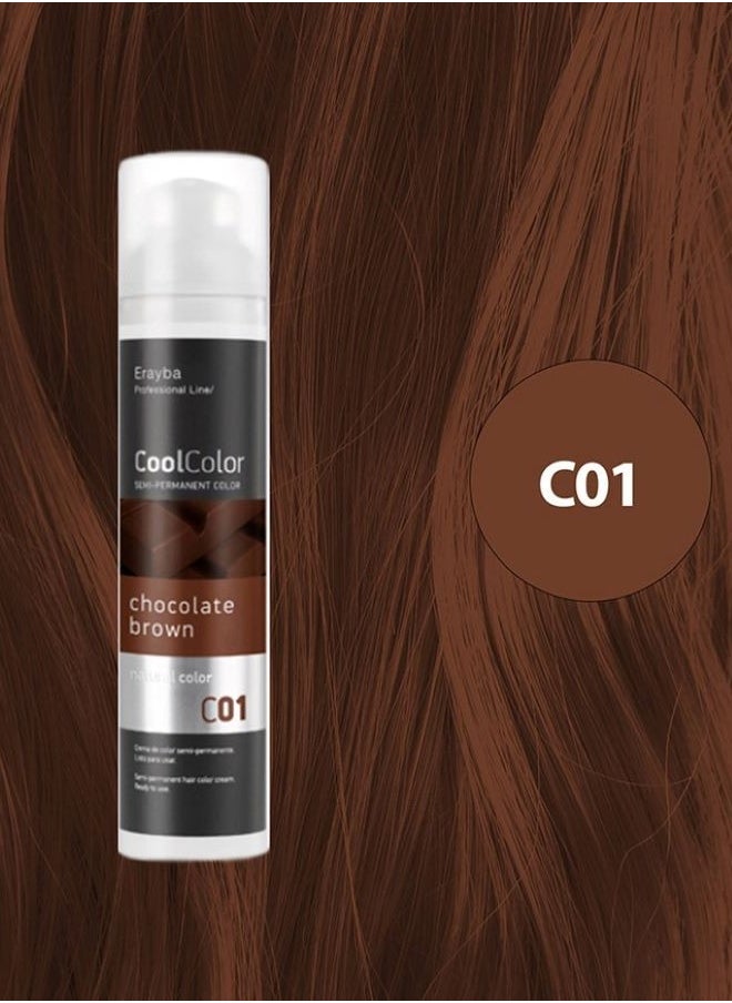 CoolColor Semi-permanent Color Cream C01 Chocolate Brown 100Ml - pzsku/ZA29E55AEE58C2CCC169CZ/45/_/1696627518/db5ad4f7-15a1-4039-beae-fdfd81164331