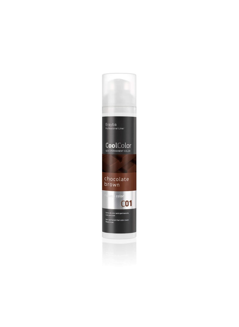 CoolColor Semi-permanent Color Cream C01 Chocolate Brown 100Ml