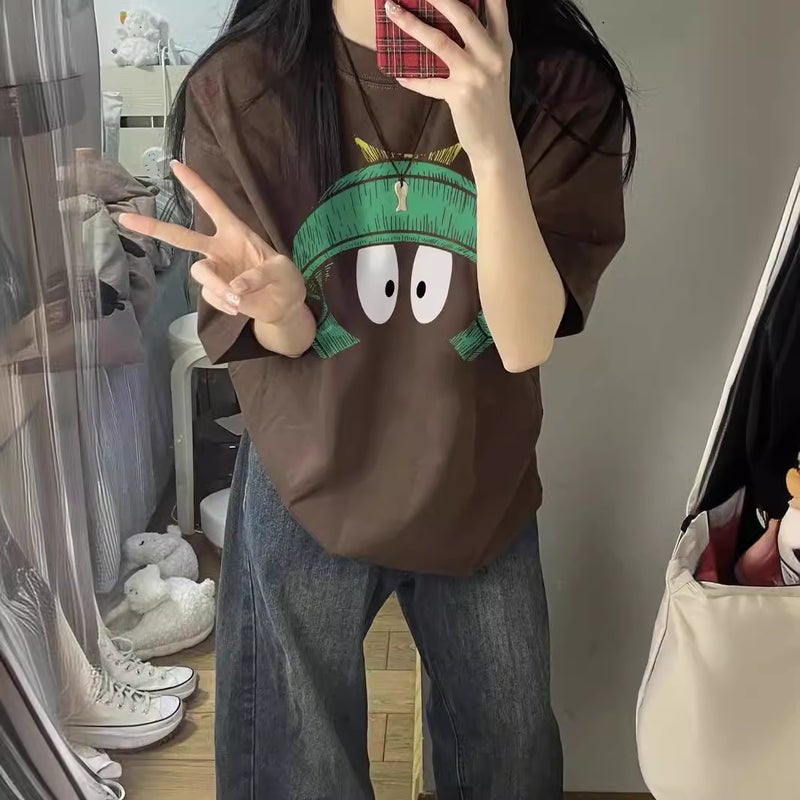 Plus Size 1.00 Kg-150.00 Kg Chubby Girl Loose Short-Sleeved T-Shirt Women'S American-Style Thin Design Sense Niche Casual All-Matching Top Fashion - Image 4
