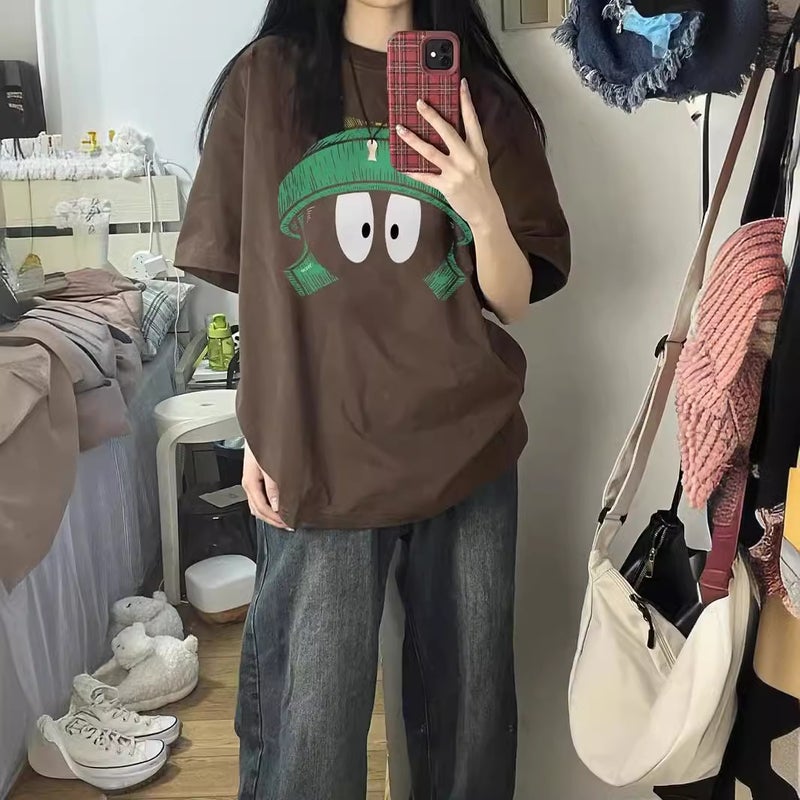 Plus Size 1.00 Kg-150.00 Kg Chubby Girl Loose Short-Sleeved T-Shirt Women'S American-Style Thin Design Sense Niche Casual All-Matching Top Fashion - Image 3