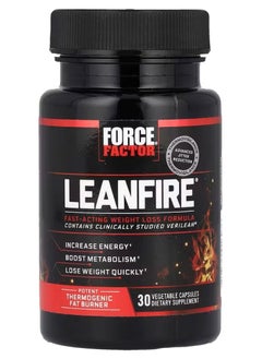 Force Factor Force Factor, LeanFire, Fast-Acting Weight Loss Formula, 30 Veggie Capsules 