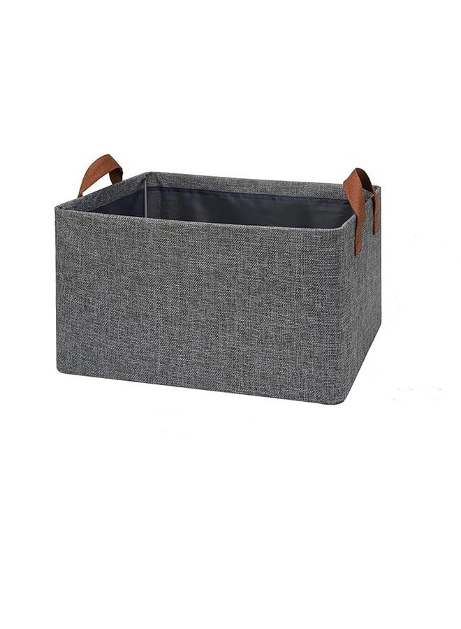 JCB CHIC Linen Storage Baskets with Metal Frame, Shelf Organizer Bins, Fabric Baskets Foldable Storage Bin, Closet Organizers and Storage, Storage Basket - Image 1