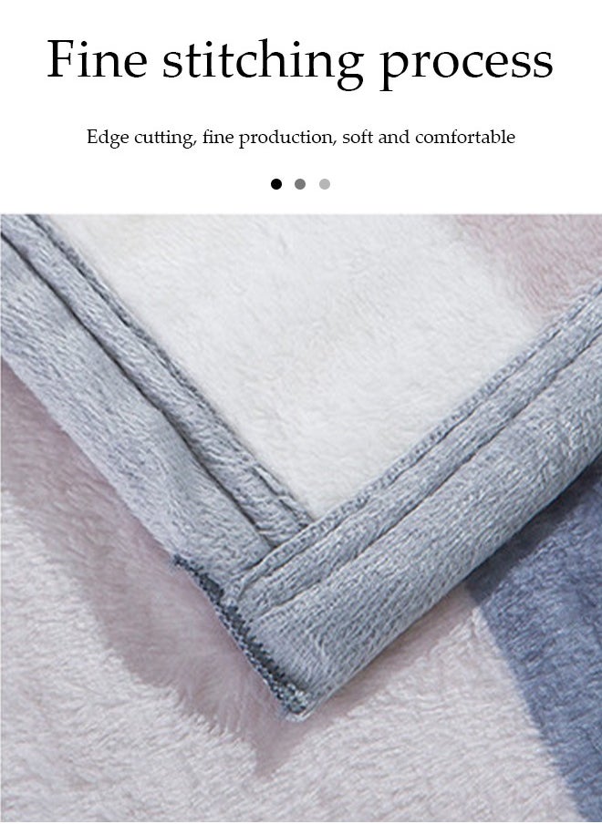 Flannel blanket, wool thickened edge wrapped sofa blanket, nap blanket, suitable for all seasons, suitable for beds, sofas, and furniture, 1.5 * 2m ﻿
