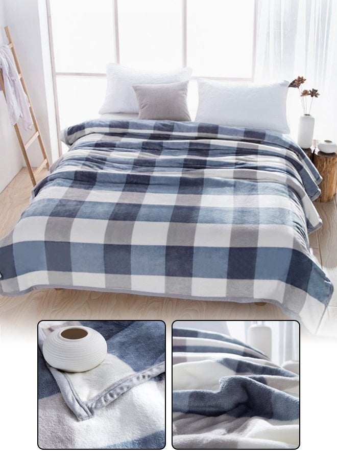 DUNISO Flannel blanket, wool thickened edge wrapped sofa blanket, nap blanket, suitable for all seasons, suitable for beds, sofas, and furniture, 1.5 * 2m ﻿ - Image 1