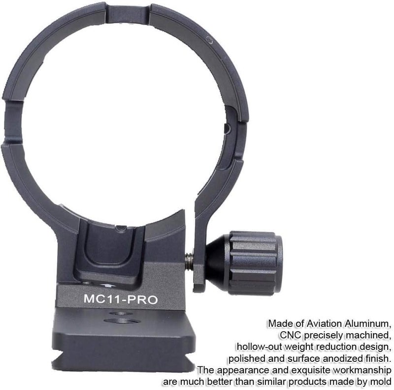 iShoot Lens Collar Tripod Mount Ring Compatible with Canon EF-E Sigma MC-11 Mount Converter Lens Adapter Ring, Lens Support Holder Bracket Bottom is Arca-Swiss Fit Quick Release Plate Dovetail Groove - Image 3