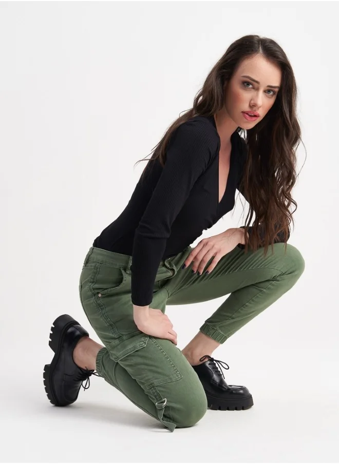 هايليز Hailys Women's Trouser, Khaki