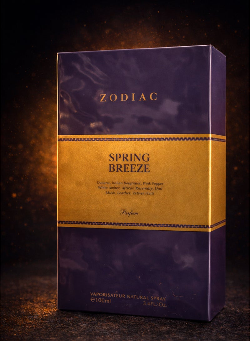 زودياك عطر زودياك سبرينغ بريز أو دو بيرفيوم 100 مل | عطر يدوم طويلاً للجنسين بنفحات دافانا، ونجيل الهند الهايتي، والجلد | أفضل عطر أو دو بيرفيوم 100 مل للاستخدام اليومي - Image 5