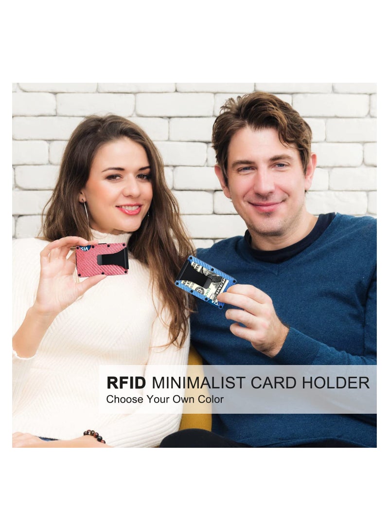 Fubq RFID Carbon Fiber Wallets Minimalist Aluminum Metal Money Clip Wallet  - Image 5