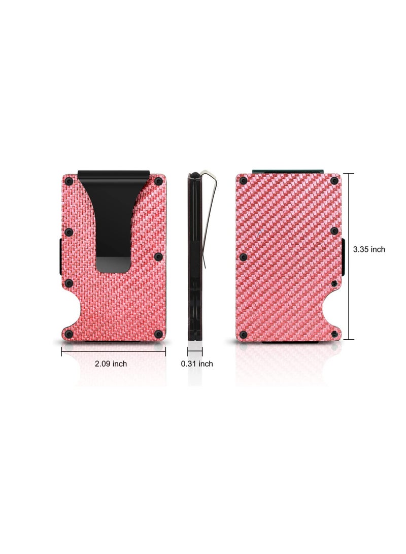 Fubq RFID Carbon Fiber Wallets Minimalist Aluminum Metal Money Clip Wallet  - Image 4