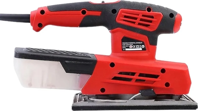 Dynamic Max 3200PR Professional 6-Speed ​​Speed ​​Adjustable Electric Orbital Sander with Dust Chamber Red