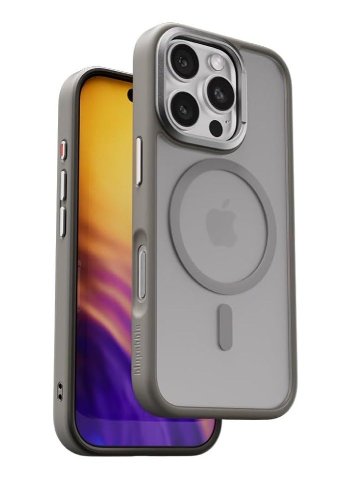 Blupebble Hybrid Matte Case Compatible With Magsafe Iphone 16 Pro Max 6.9-Titanium - Image 1