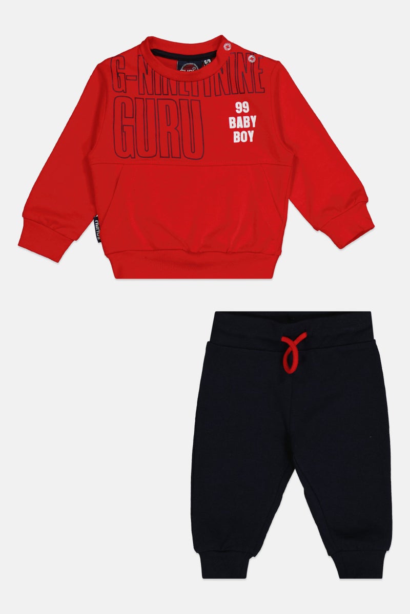 Guru 99 Toddlers Boy 2 Pcs Graphic Print Long Sleeve Tracksuits , Multicolor - Image 2