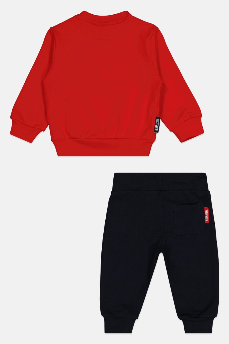 Guru 99 Toddlers Boy 2 Pcs Graphic Print Long Sleeve Tracksuits , Multicolor - Image 3