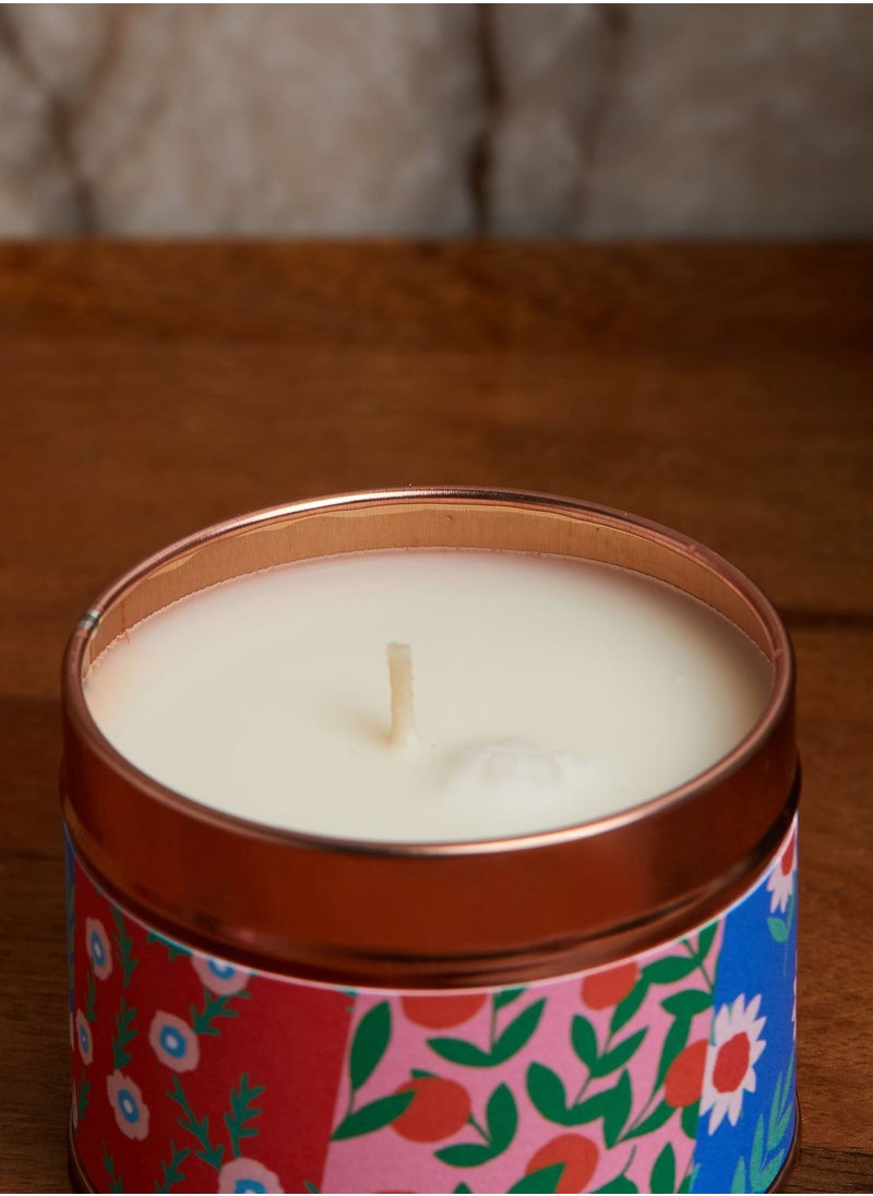 Flamingo Candles - R Initial Floral Candle - Image 1