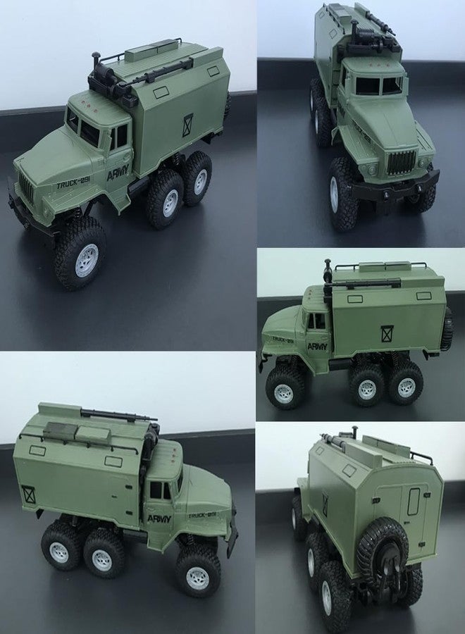 GoolRC RC Military Truck, 1:16 Scale 6WD Remote Control Car, Off-Road RC Truck with LED Light and 2 Batteries, All Terrain Army Transport Vehicle for Adults - Image 5
