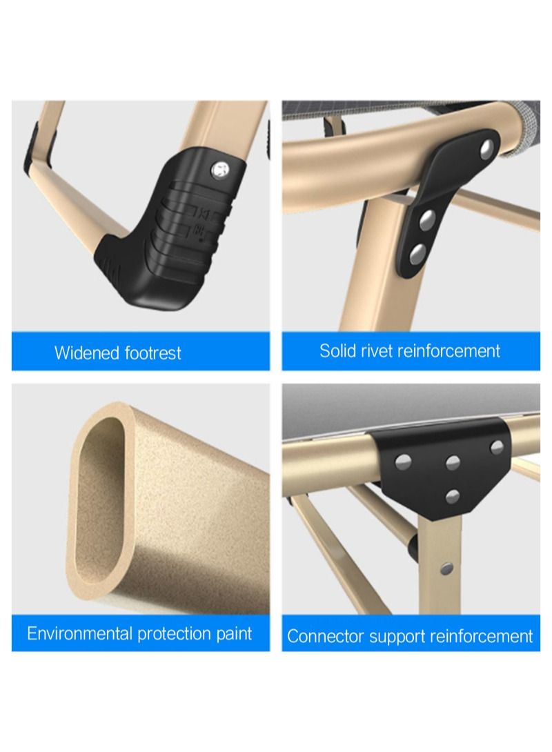 Adjustable Foldable Bed For Office Lunch Break Use Gray - Image 5