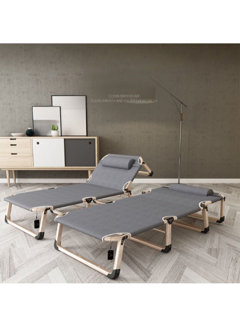 Adjustable Foldable Bed For Office Lunch Break Use Gray - Image 4