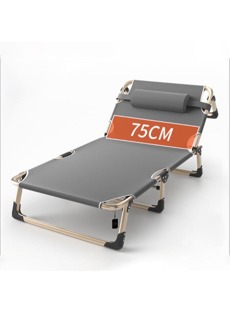 Adjustable Foldable Bed For Office Lunch Break Use Gray - Image 2