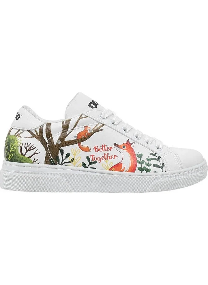 دوجو Unisex Kids Vegan Leather White Sneakers - Better Together Design