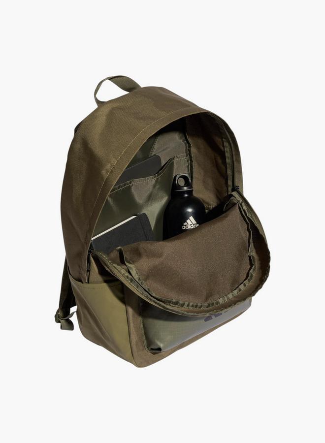Adidas Logo Print School Backpack With Adjustable Straps And Zip Closure - Image 4